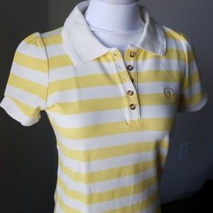 Juicy Couture Striped Yellow Top